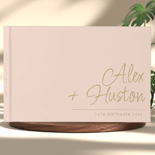 Livre D'or Moderne Personnalisé Avec Nom Mariage Calligraphie