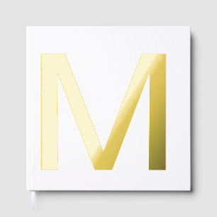 Livre D'or Monogramme ajouter le nom lettre alphabet simple m