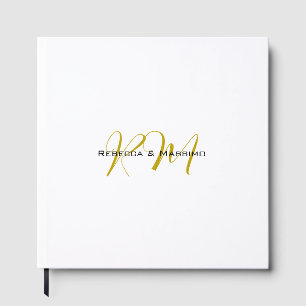 Livre D'or Monogramme de couleur or unique exclusif Nom Moder