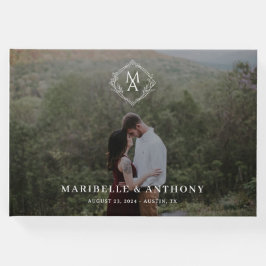 Livre D'or Monogramme et Mariage photo diamant floral
