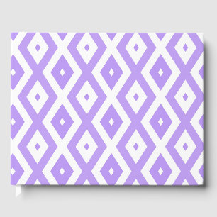 Livre D'or Motif de diamants violet et blanc