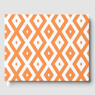 Livre D'or Motif diamant orange et blanc