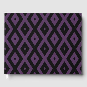 Livre D'or Motif en diamant noir et violet foncé