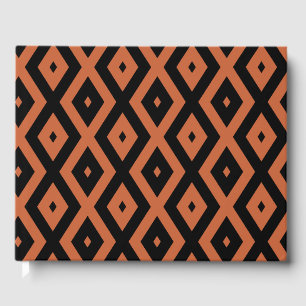 Livre D'or Motif en diamant orange et noir
