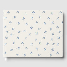 Motif jeté botanique bleu côtier