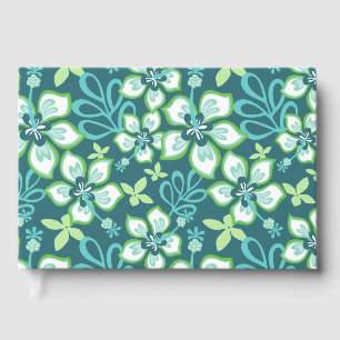 LIVRE D'OR MOTIF SURF DE LA JUNGLE EN TEAL