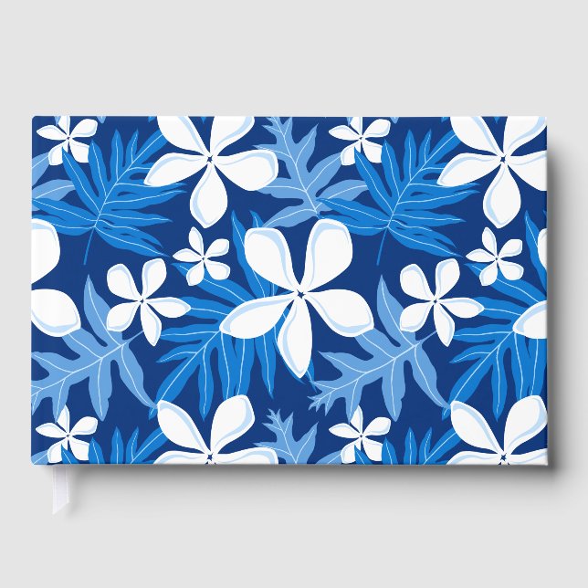 LIVRE D'OR MOTIF TIARE EN BLEU (Recto)