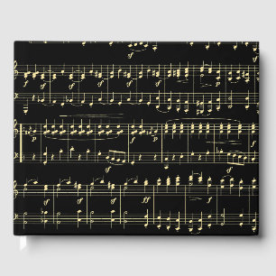 Livre D'or Musique d'or en noir