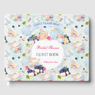 Livre D'or Nappe en dentelle Tea Party Roses Tasses à thé