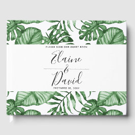 Livre D'or Nature tropicale rustique Mariage de verdure botan