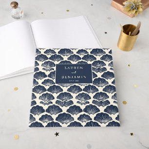 Livre D'or Nautique Coquillage Navy Élégant