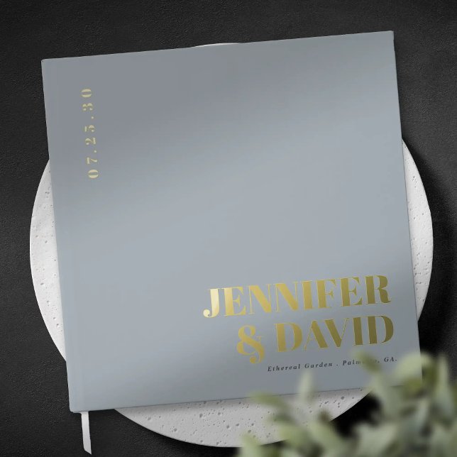 Livre D'or Noms de couple minimalistes modernes Mariage simpl (Modern minimalist couple names simple wedding guest books)