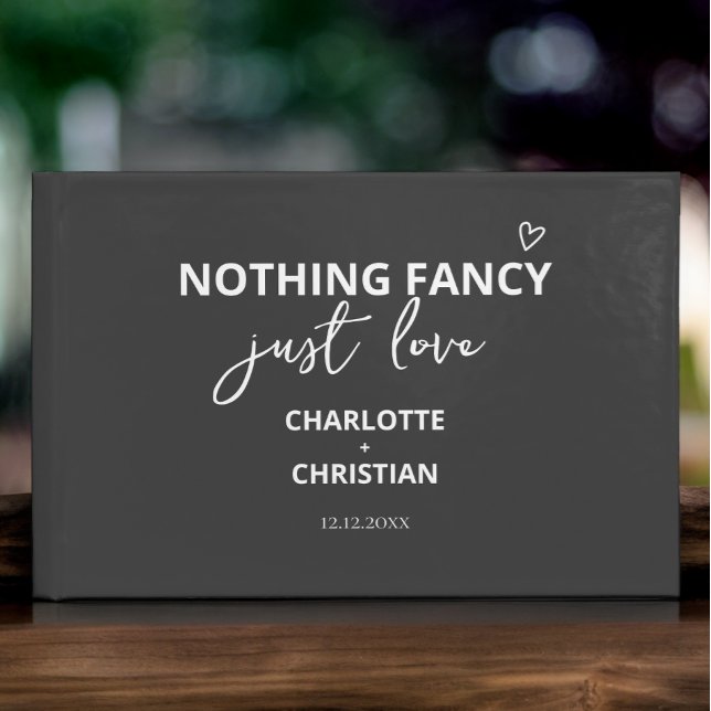 Livre D'or Nothing (Nothing Fancy Just Love Guest Book from Ricaso. A wonderful wedding day memory keepsake )