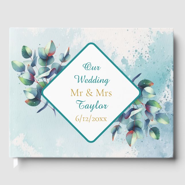 Livre D'or Notre Mariage | Eucalyptus Botanical Greenery (Recto)
