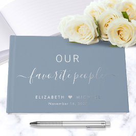Livre D'or Notre Mariage photo bleu Dusty