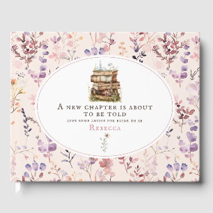 Livre D'or Nouveau chapitre nuptiale douche aquarelle, fleur 