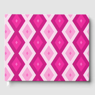 Livre D'or Nuances de motif de diamant fuchsia