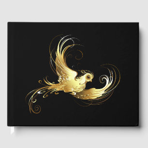 Livre D'or Oiseau d'or sur Arrière - plan noir
