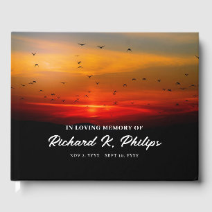 Livre D'or Oiseaux à Sunrise Sky Célébrer la vie