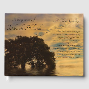 Livre D'or Oiseaux de chêne Célébration de la vie Invité