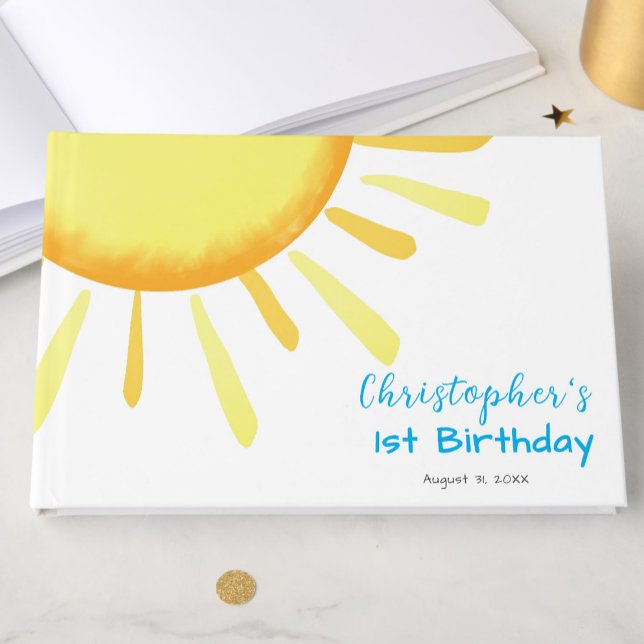 Livre D'or One in the Sun Blue First Birthday Custom (Créateur téléchargé)