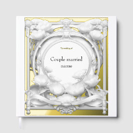 Livre D'or Opulent Gold Floral Motif, Mariage