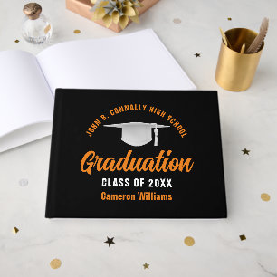 Livre D'or Orange Black Graduate Custom 2025 Graduation