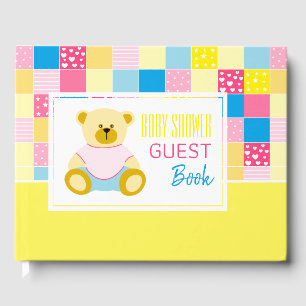 Livre D'or Ours d'or en écaille, Baby shower
