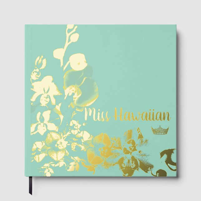 Livre D'or Pageant Foil Orchidées Crown Scrapbook (Recto)