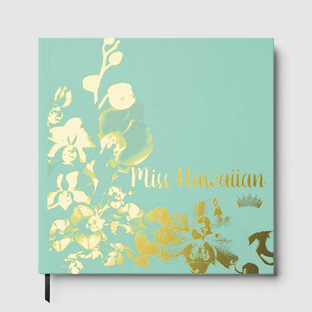 Livre D'or Pageant Foil Orchidées Crown Scrapbook (Recto)