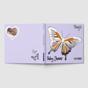 Livre D'or Palette de papillon Baby shower de palette argent