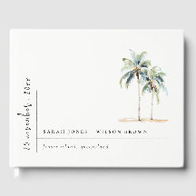 Palmiers minimaux Aquarelle Mariage tropical