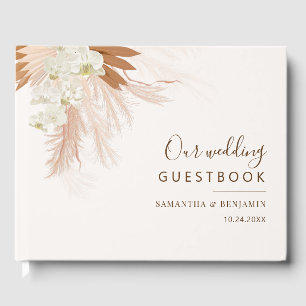 Livre D'or Pampas Grass Terracotta Mariage