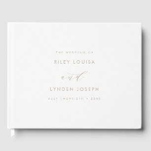 Livre D'or Papier Faux Texturé Moderne Mariage élégant