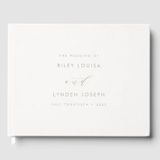 Livre D'or Papier Faux Texturé Moderne Mariage élégant