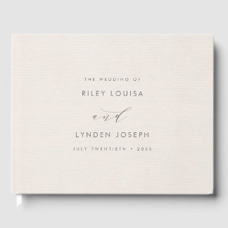 Livre D'or Papier rose Faux-Texturé moderne Mariage élégant