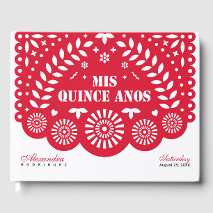 Livre D'or Papier rouge Picado Mis Quince Años