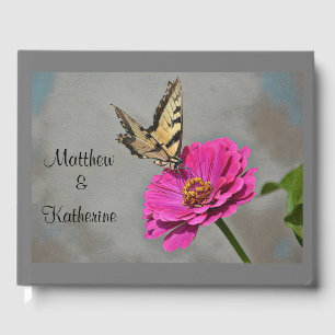 Livre D'or Papillon et fleurs