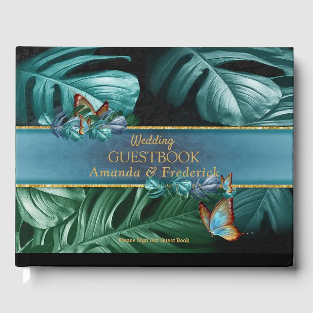 Livre D'or Papillons du Paradis/Tropical Turquoise Splash (Recto)