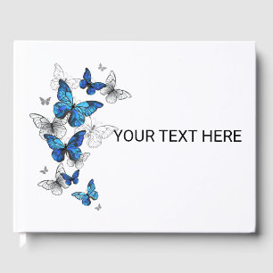 Livre D'or Papillons volants bleus Morpho