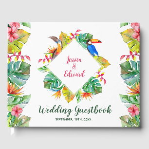 Livre D'or Paradis floral tropical Mariage hawaïen