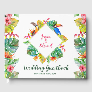 Livre D'or Paradis floral tropical Mariage hawaïen