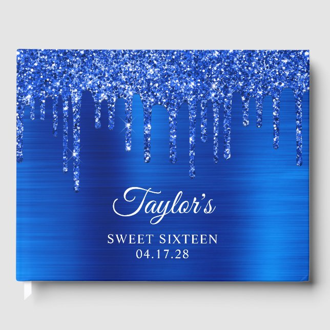 Livre D'or Parties scintillant Bleue Royale Vernis Sweet sixt (Recto)