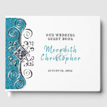 Parties scintillant Turquoise Silver Bling Mariage