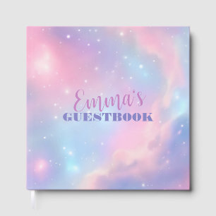 Livre D'or Passé Éthéré Galaxie Cosmique Nuit Étoilée