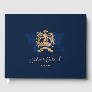 Livre D'or Passport Destination Mariage Or Marine Carte Crest