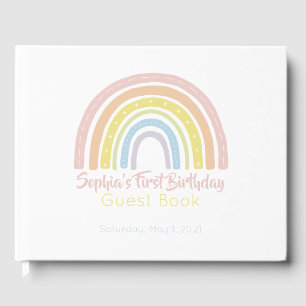 Livre D'or Pastel Boho Rainbow