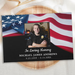 Livre D'or Patriotique USA American Flag Funeral Memorial