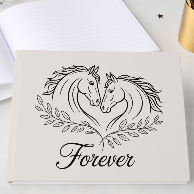 Livre D'or Pays Rustic Horse Occident Mariage élégant (Créateur téléchargé)