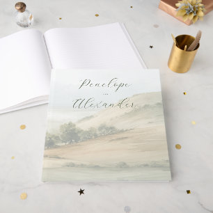 Livre D'or Paysage à l'aquarelle paisible et atténué